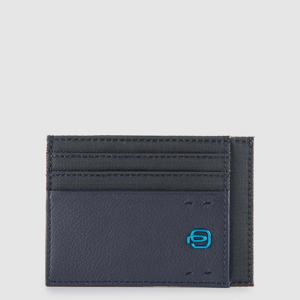 PIQUADRO – “Pocket Credit Card Holder” Blue - Main Image